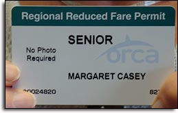 Regional Reduced Fare Permit ORCA Card