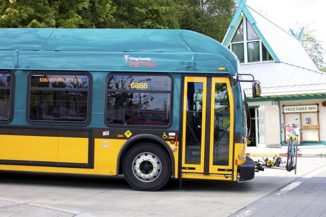 Route 106 at Rainier Beach Station. Photo by Oran Viriyincy.