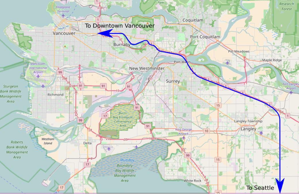SeattleVancouver High Speed Rail Part 3 Bellingham to Vancouver