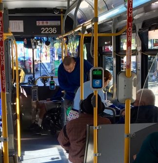interior of Translink bus